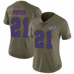 Womens Nike Buffalo Bills 21 Jordan Poyer Limited Olive 2017 Salute to Service NFL Jersey