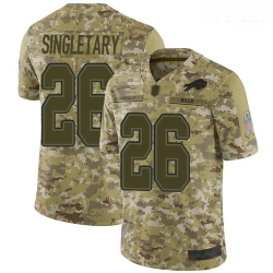 Bills #26 Devin Singletary Camo Youth Stitched Football Limited 2018 Salute to Service Jersey