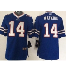 Youth Nike Buffalo Bills 14 Sammy Watkins Royal Blue Team Color Stitched NFL Jersey