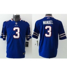 Youth Nike Buffalo Bills 3 EJ Manuel Blue NFL Jerseys