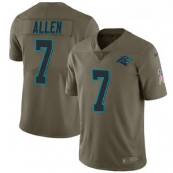 Kyle Allen Men Carolina Panthers Nike 2017 Salute to Service Jersey Limited Green