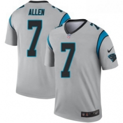 Kyle Allen Men Carolina Panthers Nike Inverted Silver Jersey Legend