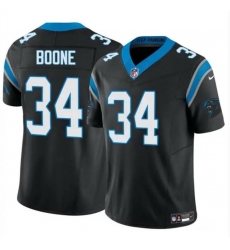 Men Carolina Panthers 34 Mike Boone Black 2024 F U S E  Vapor Limited Stitched Football Jersey