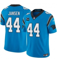 Men Carolina Panthers  44 J  J  Jansen Blue 2026 F U S E  4 Star C Patch Vapor Limited Stitched Football Jersey