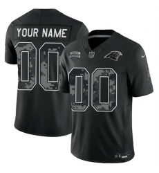 Men Carolina Panthers Active Player Custom Black F U S E  2026 Salute to Service Limited Stitched Football Jersey