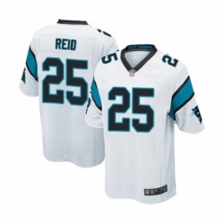 Mens Carolina Panthers 25 Eric Reid Game White Football Jersey