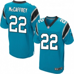 Mens Nike Carolina Panthers 22 Christian McCaffrey Elite Blue Alternate NFL Jersey