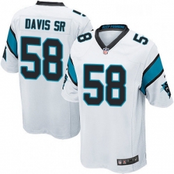 Mens Nike Carolina Panthers 58 Thomas Davis Game White NFL Jersey