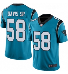 Mens Nike Carolina Panthers 58 Thomas Davis Limited Blue Rush Vapor Untouchable NFL Jersey