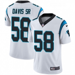 Mens Nike Carolina Panthers 58 Thomas Davis White Vapor Untouchable Limited Player NFL Jersey