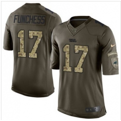 Nike Carolina Panthers #17 Devin Funchess Green Men 27s Stitched NFL Limited Salute to Service Jersey