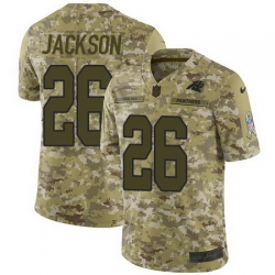 Nike Panthers #26 Donte Jackson Camo Mens Stitched NFL Limited 2018 Salute To Service Jersey