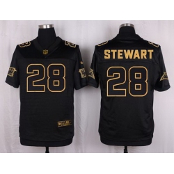 Nike Panthers #28 Jonathan Stewart Black Mens Stitched NFL Elite Pro Line Gold Collection Jersey