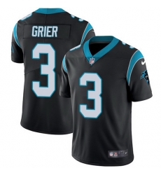 Nike Panthers 3 Will Grier Black Team Color Men Stitched NFL Vapor Untouchable Limited Jersey