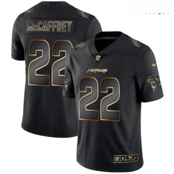 Panthers 22 Christian McCaffrey Black Gold Vapor Untouchable Limited Jersey