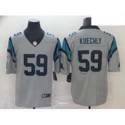 Panthers 59 Luke Kuechly Silver Men Stitched Football Limited Inverted Legend Jersey