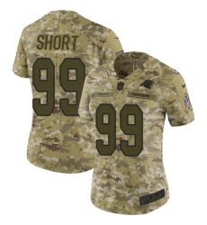 Nike Panthers #99 Kawann Short Camo Women Stitched NFL Limited 2018 Salute to Service Jersey