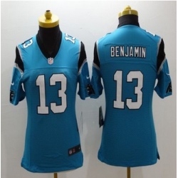 Women New Panthers #13 Kelvin Benjamin Blue Alternate Stitched NFL Limited Jersey