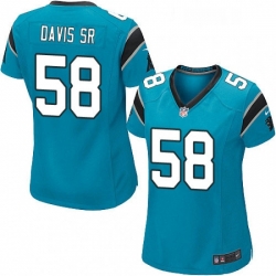 Womens Nike Carolina Panthers 58 Thomas Davis Game Blue Alternate NFL Jersey