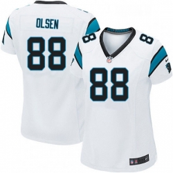 Womens Nike Carolina Panthers 88 Greg Olsen Game White NFL Jersey