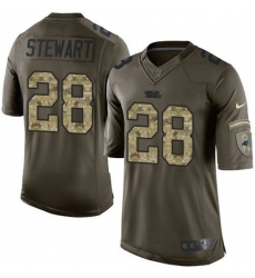 Nike Panthers #28 Jonathan Stewart Green Youth Stitched NFL Limited Salute to Service Jersey