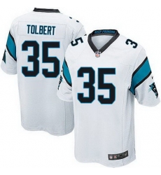 Nike Panthers #35 Mike Tolbert White Youth Stitched NFL Elite Jersey