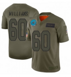 Youth Carolina Panthers 60 Daryl Williams Limited Camo 2019 Salute to Service Football Jersey