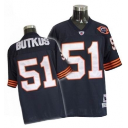 Chicago Bears 51 BUTKUS blue big number mitchellandness