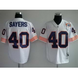 Jerseys Chicago Bears 40 Sayers white throwback Jerseys