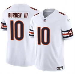 Men Chicago Bears 10 Luther Burden III White 2025 F U S E  Vapor Untouchable Limited Stitched Football Jersey Men Chicago Bears 10 Luther Burden III White 2025 F U S E  Vapor Untouchable Limited Stitched Football Jersey