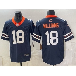 Men Chicago Bears  18 Caleb Williams Navy 2026 F U S E  Limited Stitched Football Jersey
