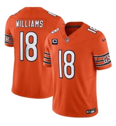 Men Chicago Bears  18 Caleb Williams Orange 2026 F U S E  With 3 star C Patch Vapor Untouchable Limited Stitched Football Jersey