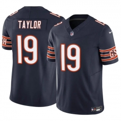 Men Chicago Bears 19 Tory Taylor Navy 2023 F U S E  Vapor Stitched Football Jersey