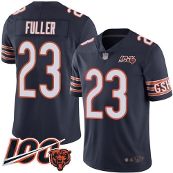 Men Chicago Bears 23 Kyle Fuller Navy Blue Team Color 100th Season Limited Football Jersey