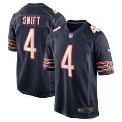 Men Chicago Bears  4 D Andre Swift Navy 2025 F U S E  Vapor Untouchable Limited Stitched Football Jersey