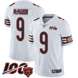 Men Chicago Bears 9 Jim McMahon White Vapor Untouchable Limited Player 100th Season Football Jersey