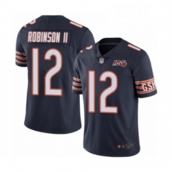 Mens Chicago Bears 12 Allen Robinson Navy Blue Team Color 100th Season Limited Football Jersey