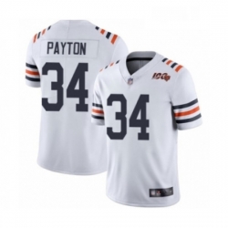 Mens Chicago Bears 34 Walter Payton White 100th Season Limited Football Jersey