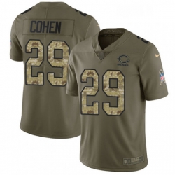 Mens Nike Chicago Bears 29 Tarik Cohen Limited OliveCamo Salute to Service NFL Jersey