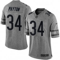 Mens Nike Chicago Bears 34 Walter Payton Limited Gray Gridiron NFL Jersey