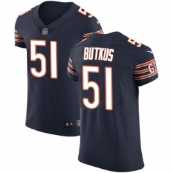 Mens Nike Chicago Bears 51 Dick Butkus Navy Blue Team Color Vapor Untouchable Elite Player NFL Jersey