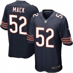 Mens Nike Chicago Bears 52 Khalil Mack Game Navy Blue Team Color NFL Jersey