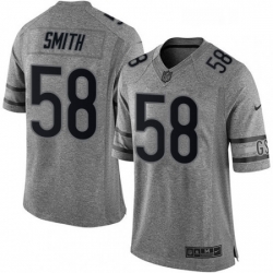 Mens Nike Chicago Bears 58 Roquan Smith Limited Gray Gridiron NFL Jersey