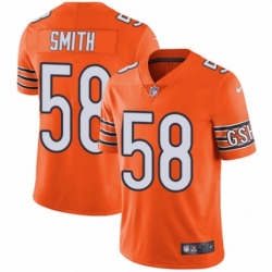 Mens Nike Chicago Bears 58 Roquan Smith Limited Orange Rush Vapor Untouchable NFL Jersey