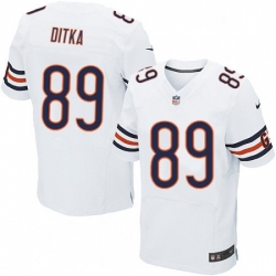 Mens Nike Chicago Bears 89 Mike Ditka Elite White NFL Jersey