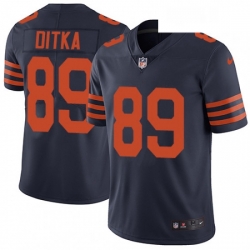 Mens Nike Chicago Bears 89 Mike Ditka Navy Blue Alternate Vapor Untouchable Limited Player NFL Jersey