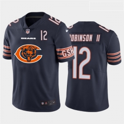 Nike Bears 12 Allen Robinson II Navy Team Big Logo Number Vapor Untouchable Limited Jersey