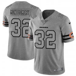 Nike Bears 32 David Montgomery 2019 Gray Gridiron Gray Vapor Untouchable Limited Jersey