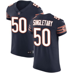 Nike Bears #50 Mike Singletary Navy Blue Team Color Mens Stitched NFL Vapor Untouchable Elite Jersey