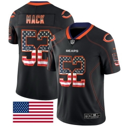 Nike Bears #52 Khalil Mack Black Mens Stitched NFL Limited Rush USA Flag Jersey